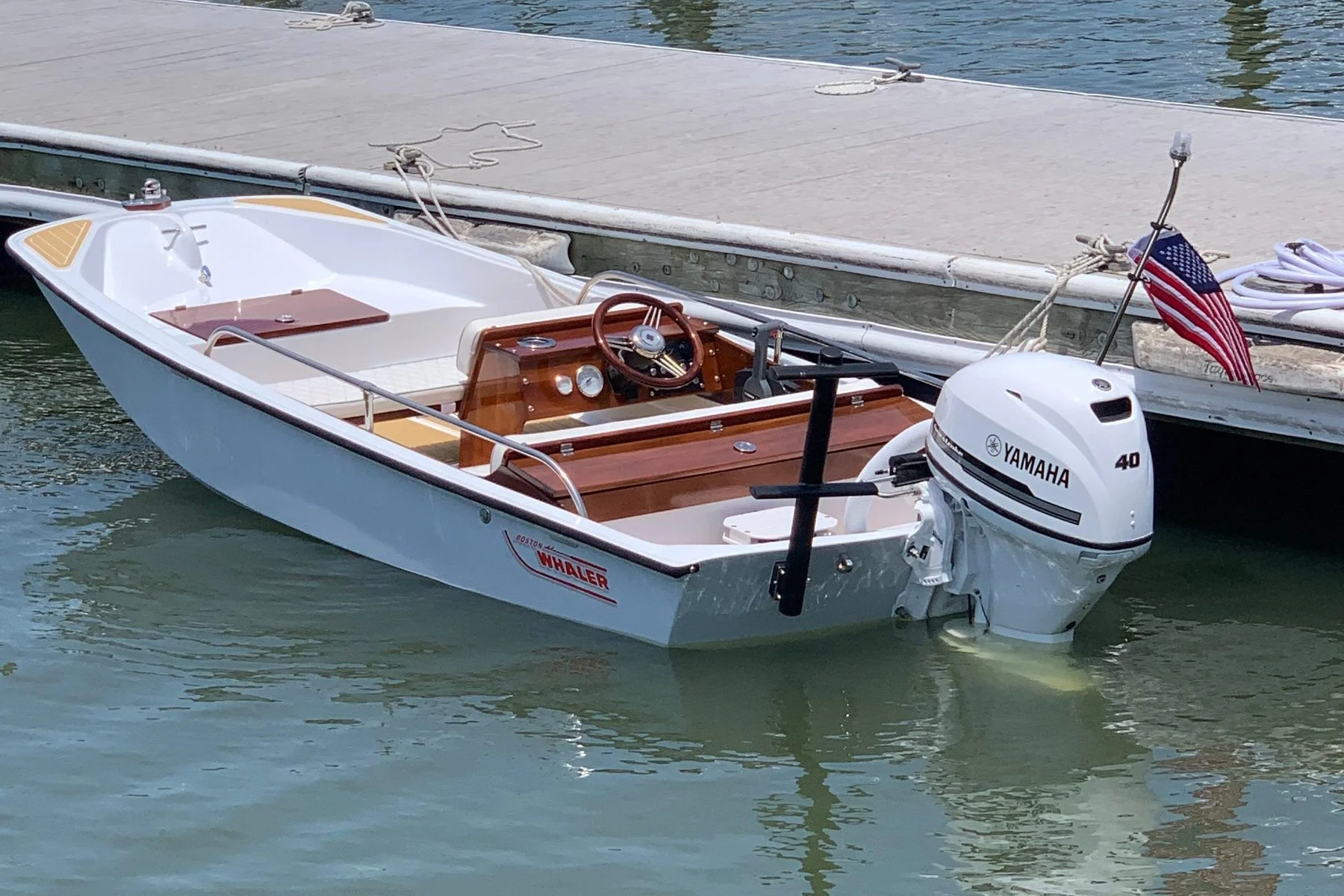 Classic Boston Whaler on the water