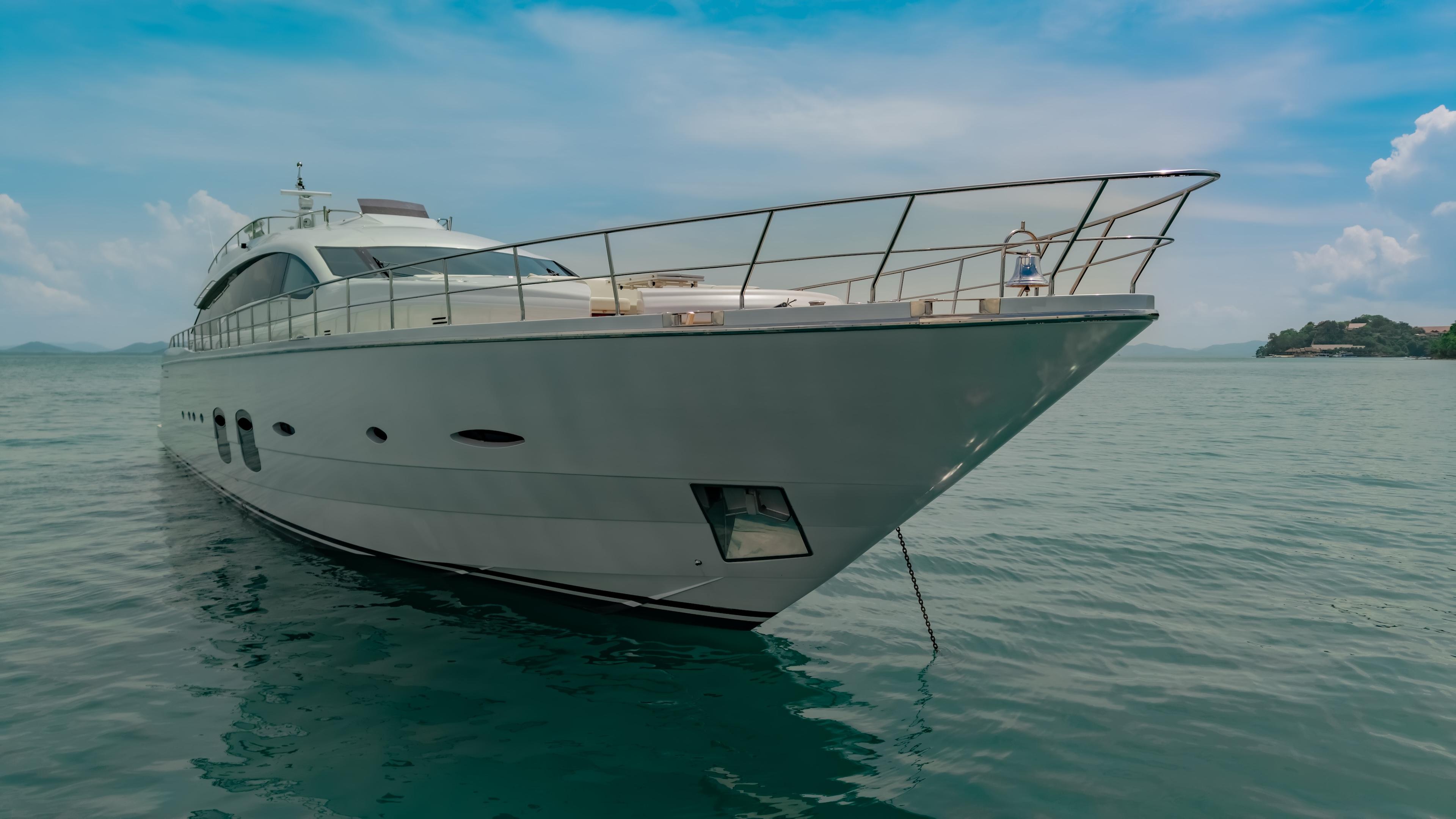 Side View Pershing 2011 Pershing 108 for Sale in ถลาง, Thailand | 108 ft | Global Yacht ...