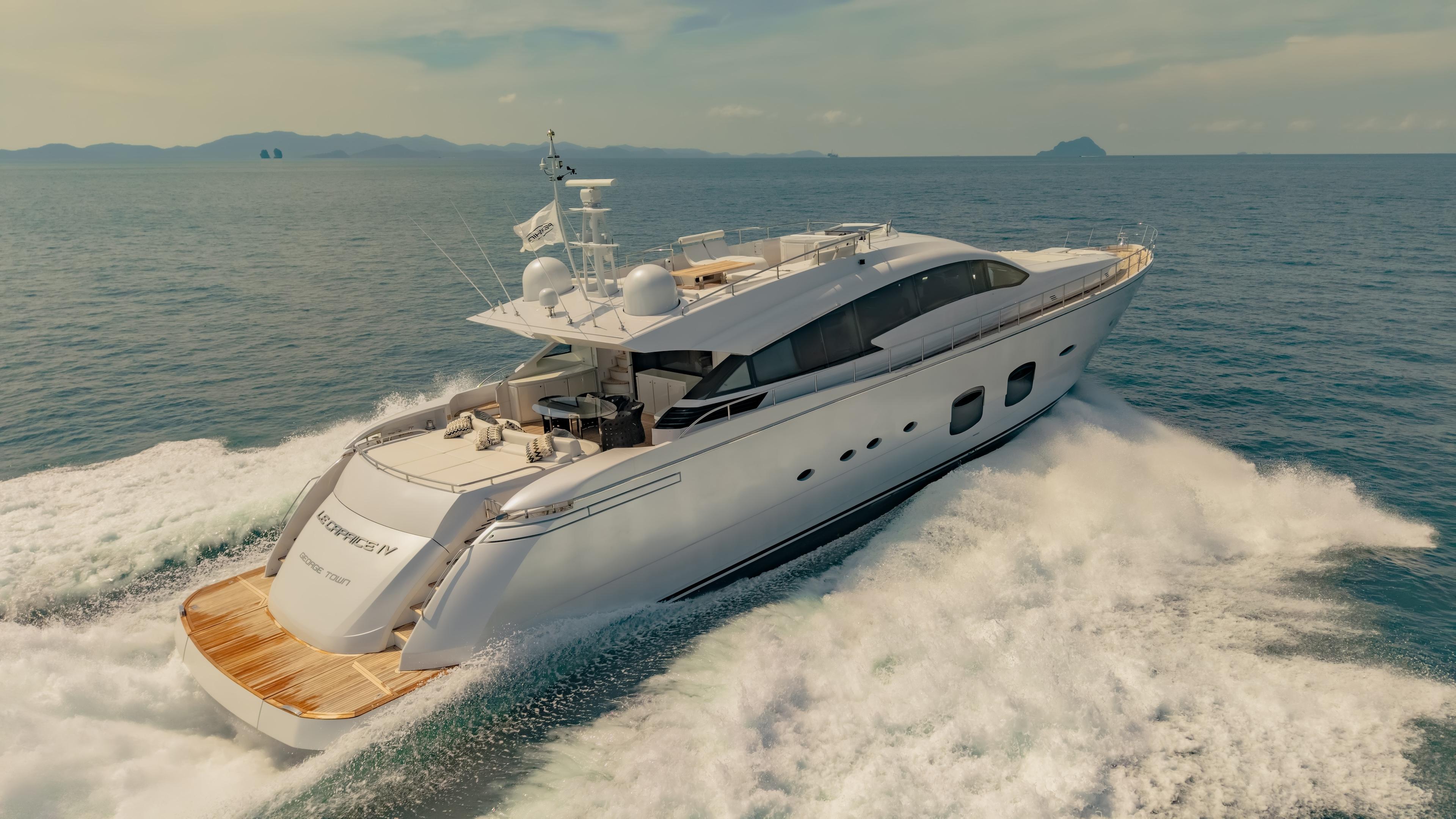Side View Pershing 2011 Pershing 108 for Sale in ถลาง, Thailand | 108 ft | Global Yacht ...