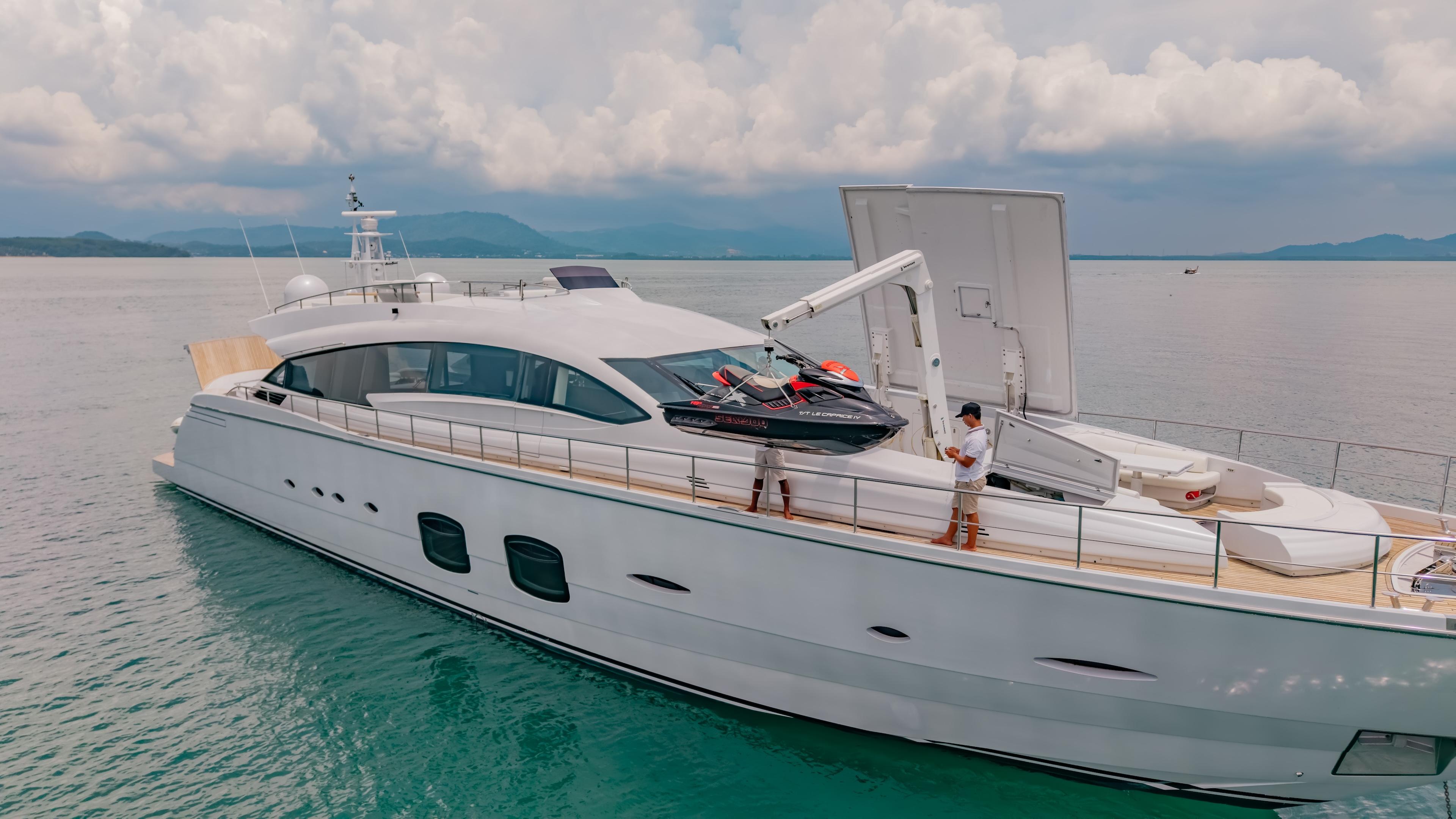 Side View Pershing 2011 Pershing 108 for Sale in ถลาง, Thailand | 108 ft | Global Yacht ...