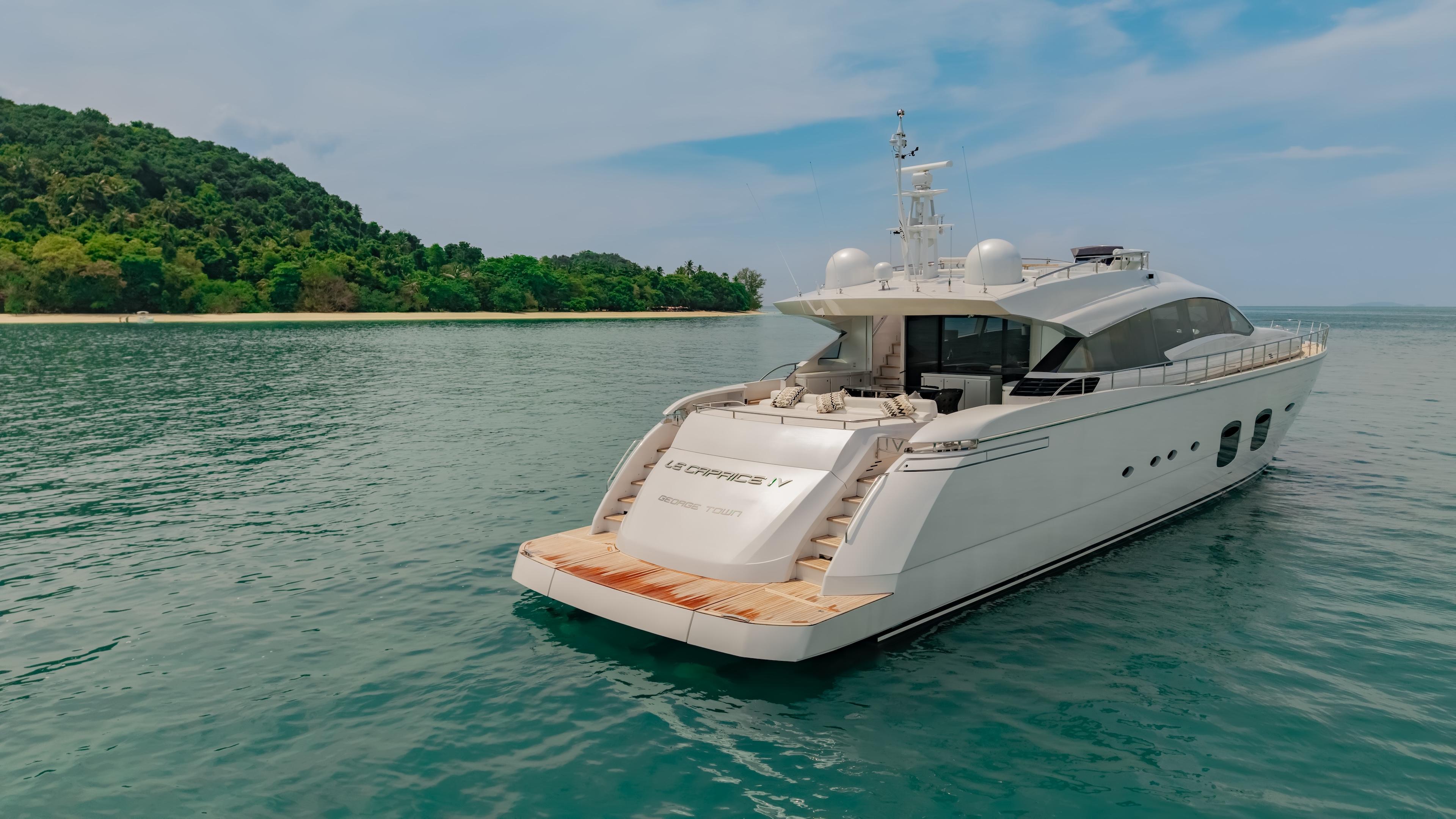 Side View Pershing 2011 Pershing 108 for Sale in ถลาง, Thailand | 108 ft | Global Yacht ...